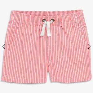 Primary | Baby stretch chino short in boardwalk stripe - Guava